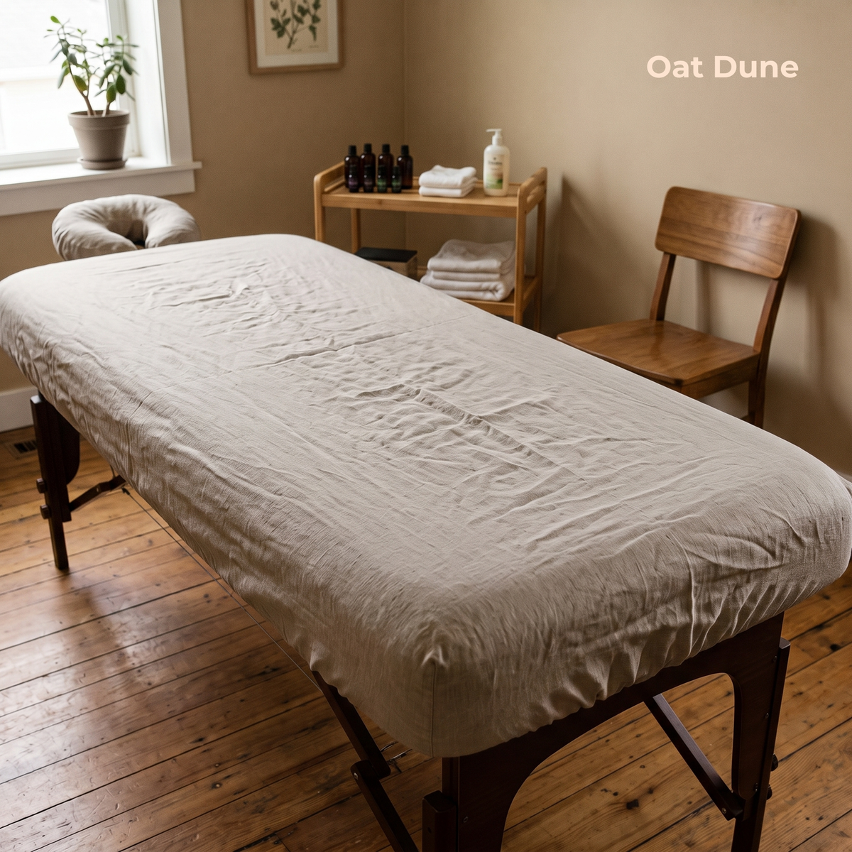 100% Pure Linen FITTED Sheet in Oat Dune – Snooze by OrganoLinen