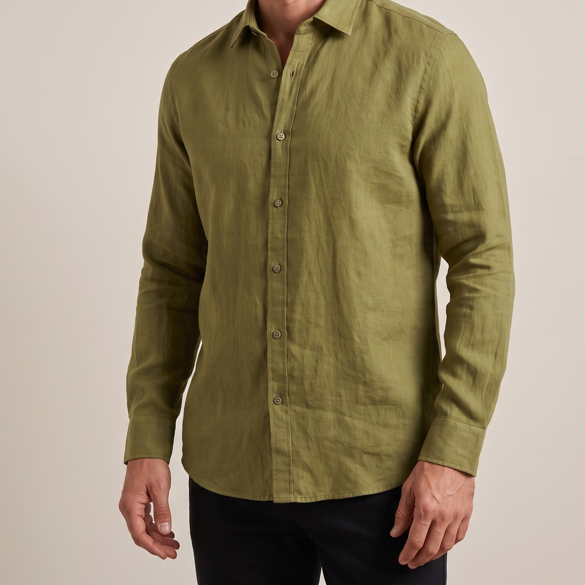 Men's Linen Shirt in Dandelion Spark – Sunny by OrganoLinen