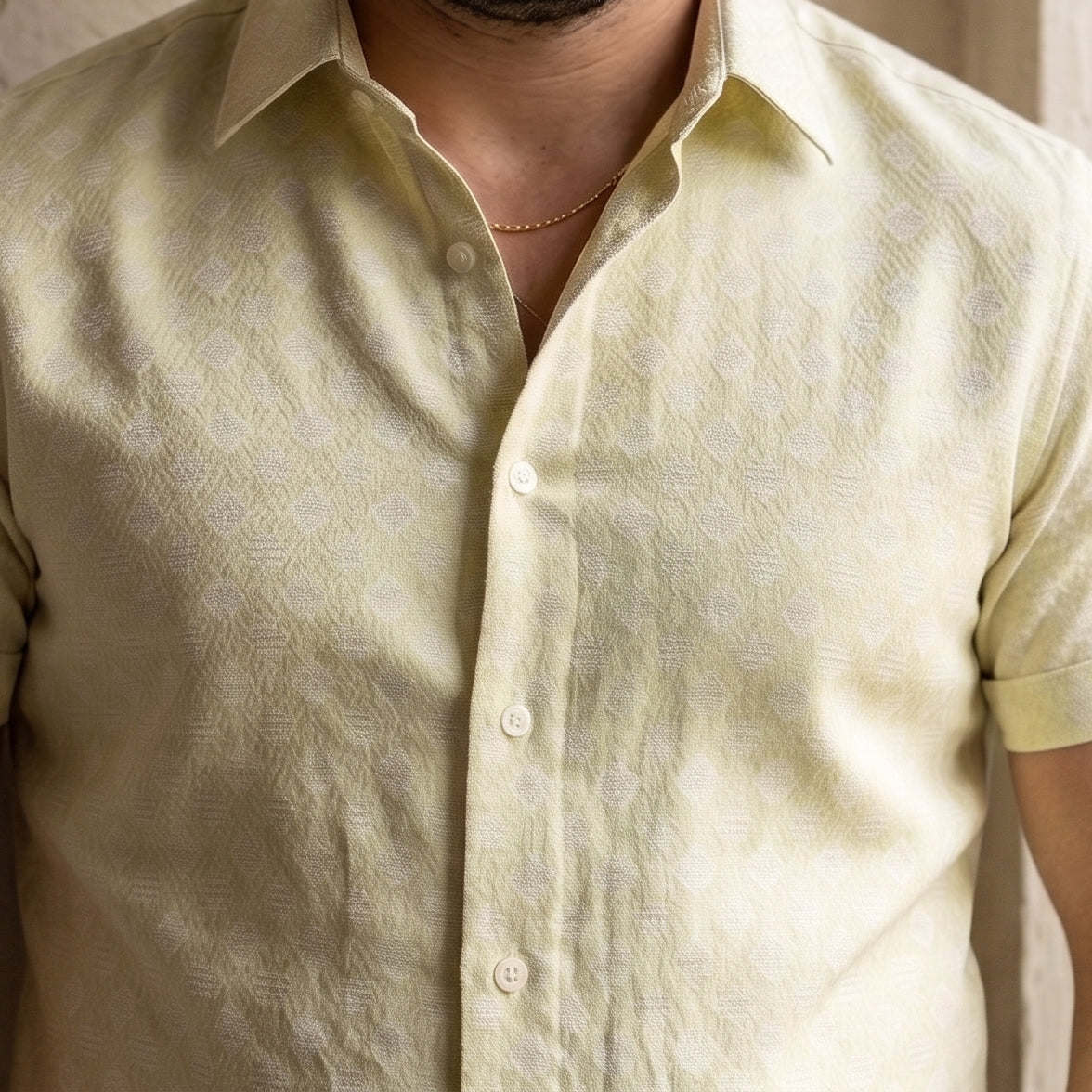 Men's Plus Size Linen Shirt in Antique Parchment – Sunny by OrganoLinen