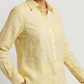 Women's Yellow Linen Shirt – Sunny by OrganoLinen