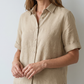 Women's Yellow Linen Shirt – Sunny by OrganoLinen