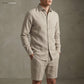 Men's Pure Linen Set in Mocha Stone – Vale by OrganoLinen