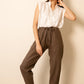 Women's Pure Linen Jogger Pants in Black Motera – Arlo by OrganoLinen