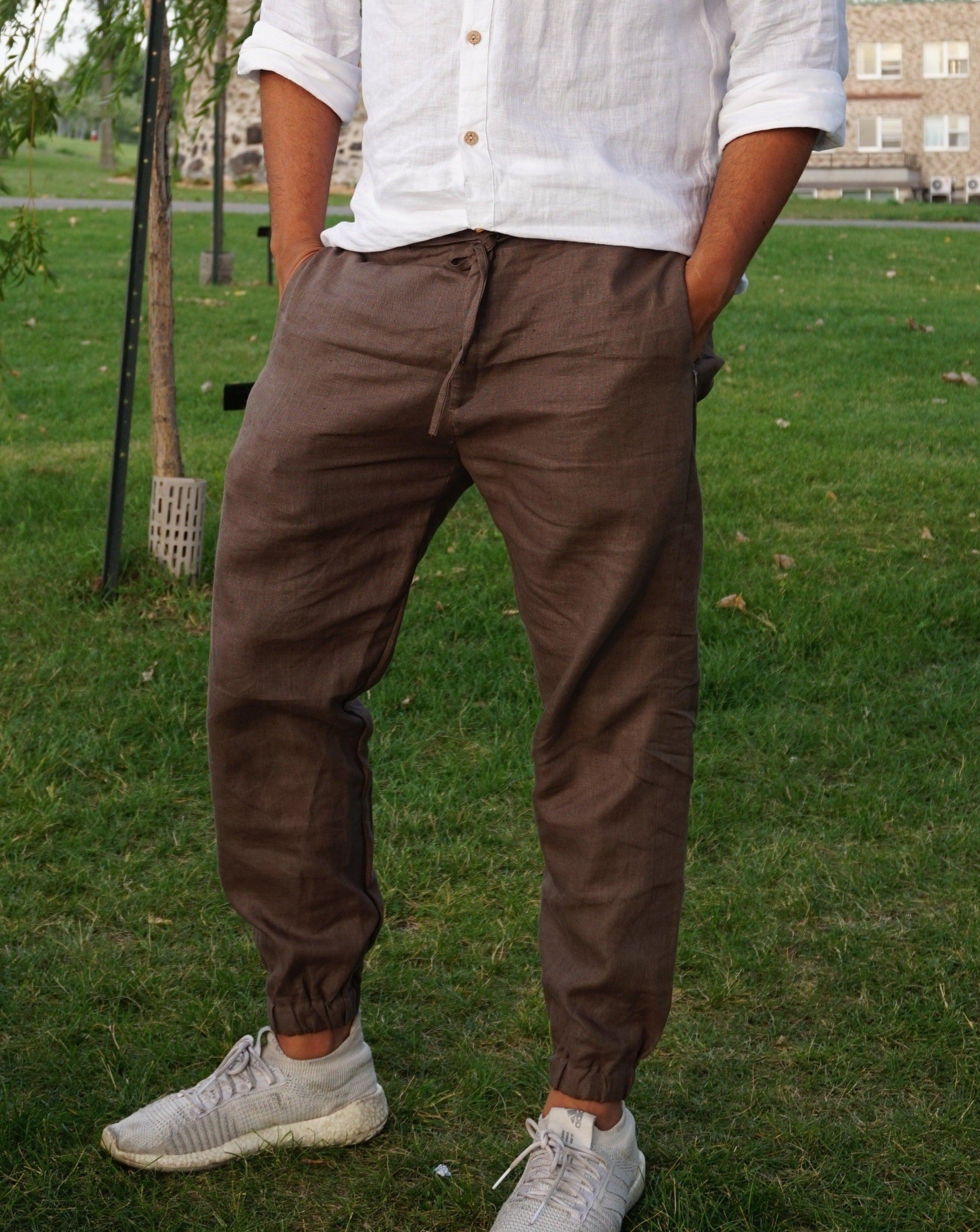 Arlo Men s Linen Jogger Pants Earthy Comfortable Stylish