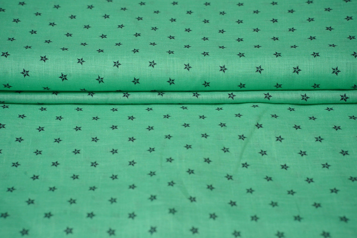 Digital Micro Print on Green base by OrganoLinen