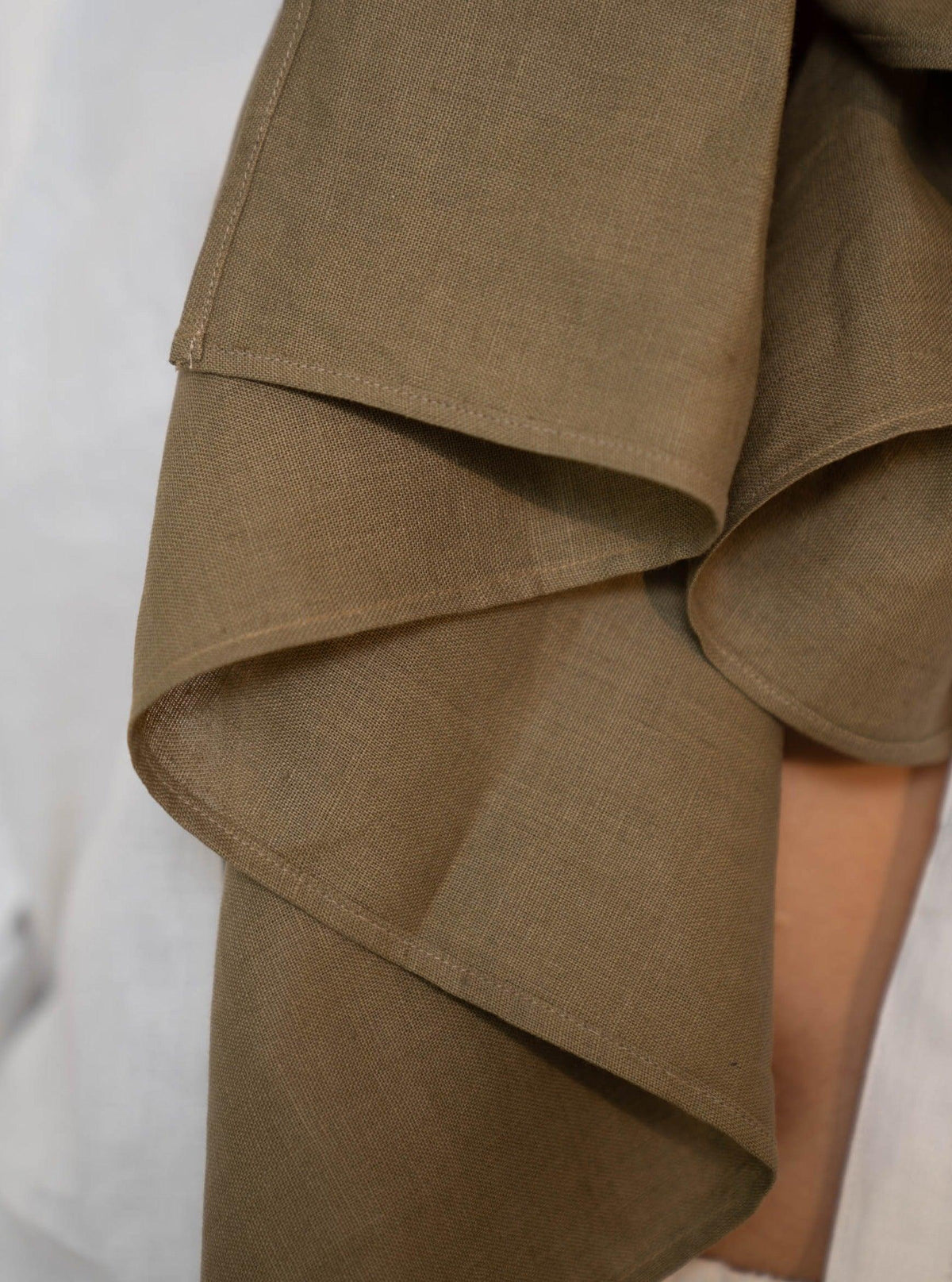 Tan Linen Scarf – Noah by OrganoLinen